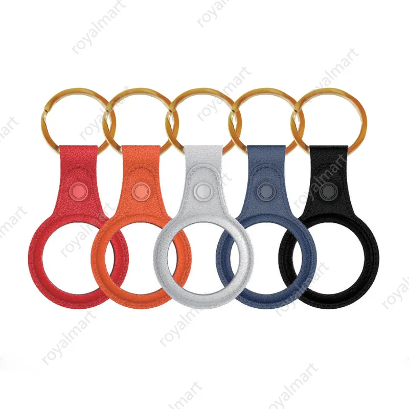 In Stock Soft TPU Dermatoglyph Cases Keychain for Airtag Anti-lost Device Finder Tracker Protective Cover