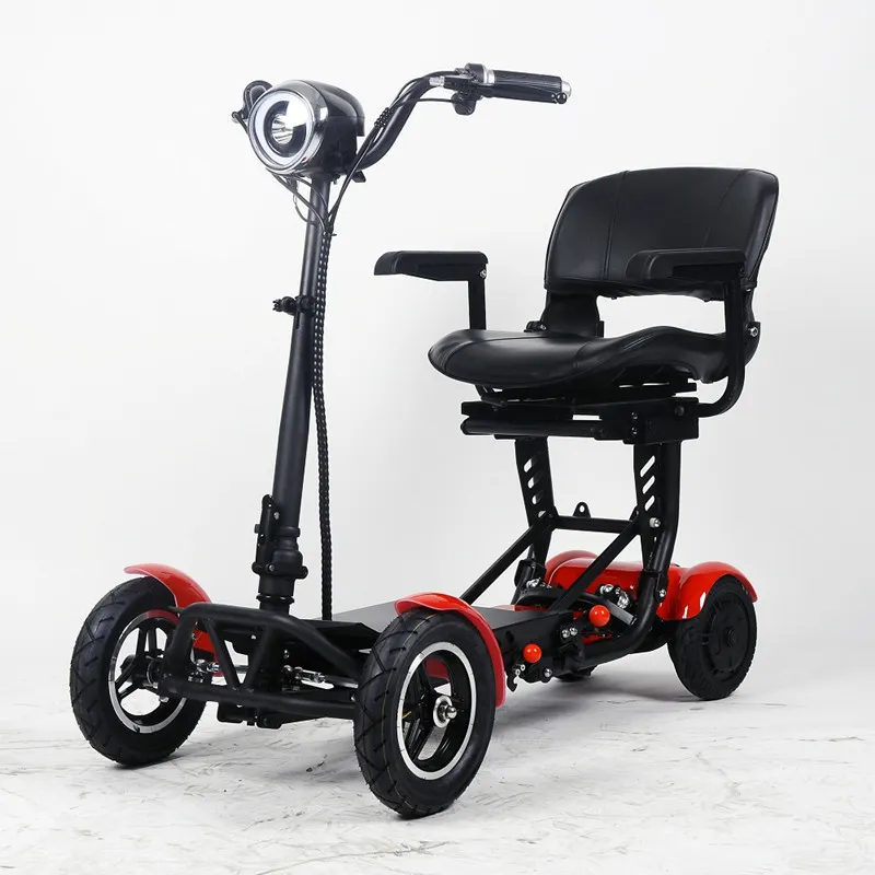 Elektrikli Scooterlar Yetişkinler 4 Tekerlekler Elektrikli Scooters 36V 15.6AH Katlanır Elektrikli/Engelli Koltuk Koltuğu İçin Elektrikli Kick Scooter