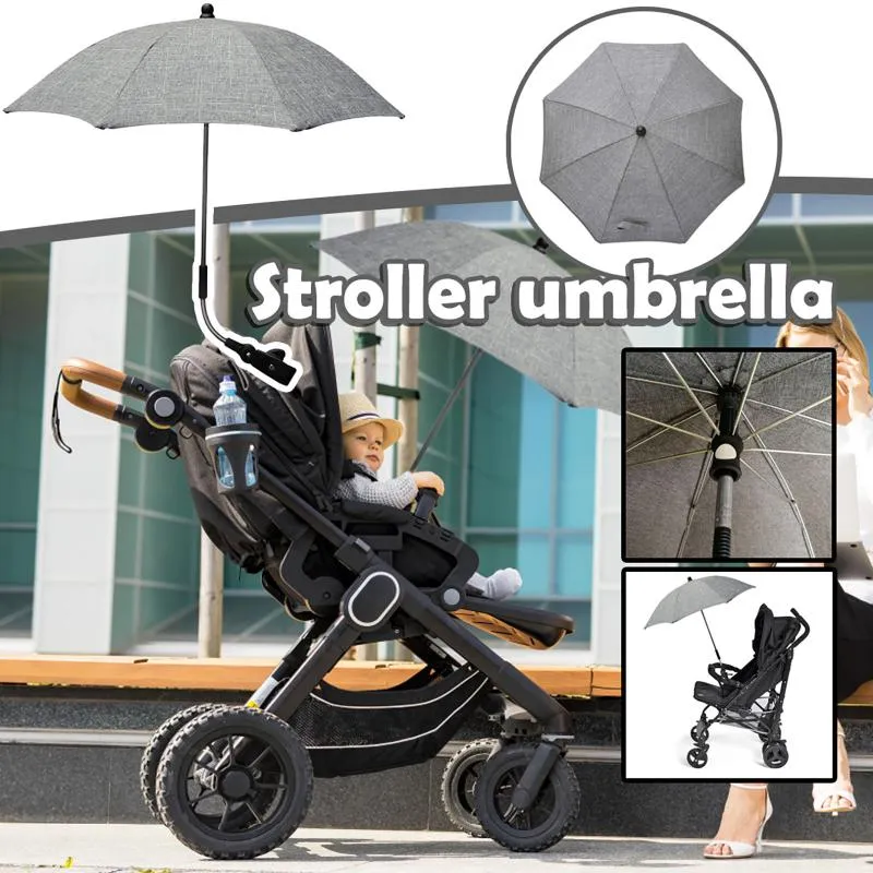 Schatten 1pcs abnehmbarer Baby Kinderwagen Regenschirm Einstellbare Kinderwagenabdeckung UV Strahlen Sonne Parasol Regen Schutz Außenwerkzeug