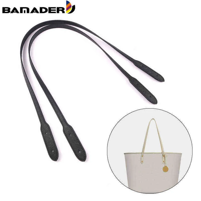 BAMADER Women Bag Handles Replacement DIY Handbags Hand Strap 73cm O Handle Parts Accessories Leather s 211213