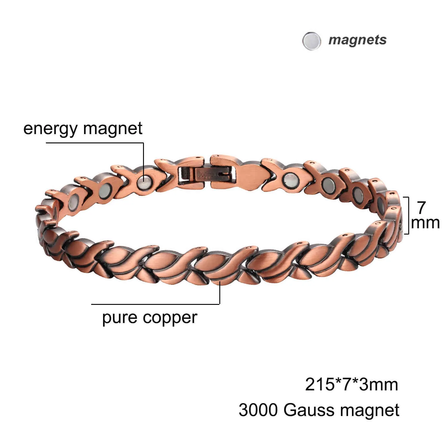 Acheter Ikuinen Bracelet magnétique mâle bleu acier inoxydable Bracelets  magnétiques pour hommes chaîne bijoux étanche | Joom