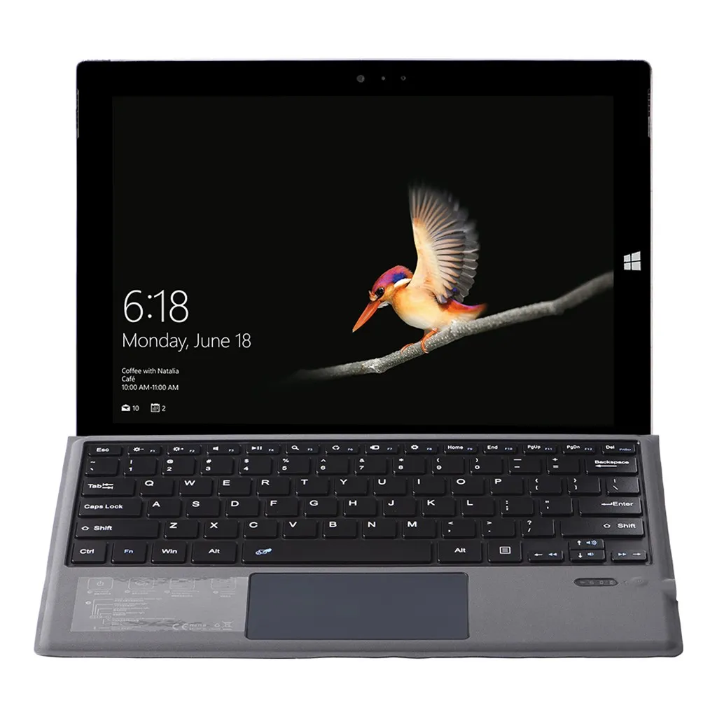 Microsoft Surface Pro 7タブレットケース軽量スリムワイヤレスBluetoothキーボードデスクトップオフィスエンターテインメントアクセサリー