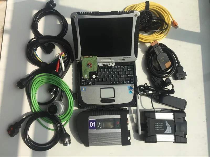 BMW Wifi ICOMの次のプログラマー診断ツールBenz MBスターC5 SD Connect C5トラック車の診断ツール+ CF19ラップトップ