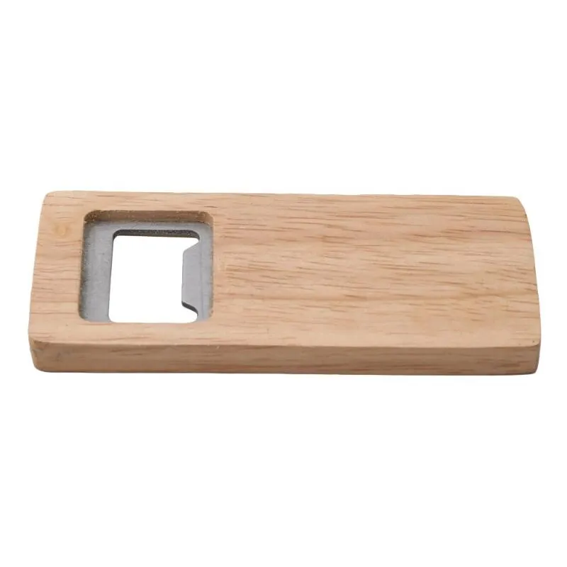 Wood Beer Bottle Opener Stainless Steel With Square Wooden Handle Openers Bar Kitchen Accessories Party Gift LX3725