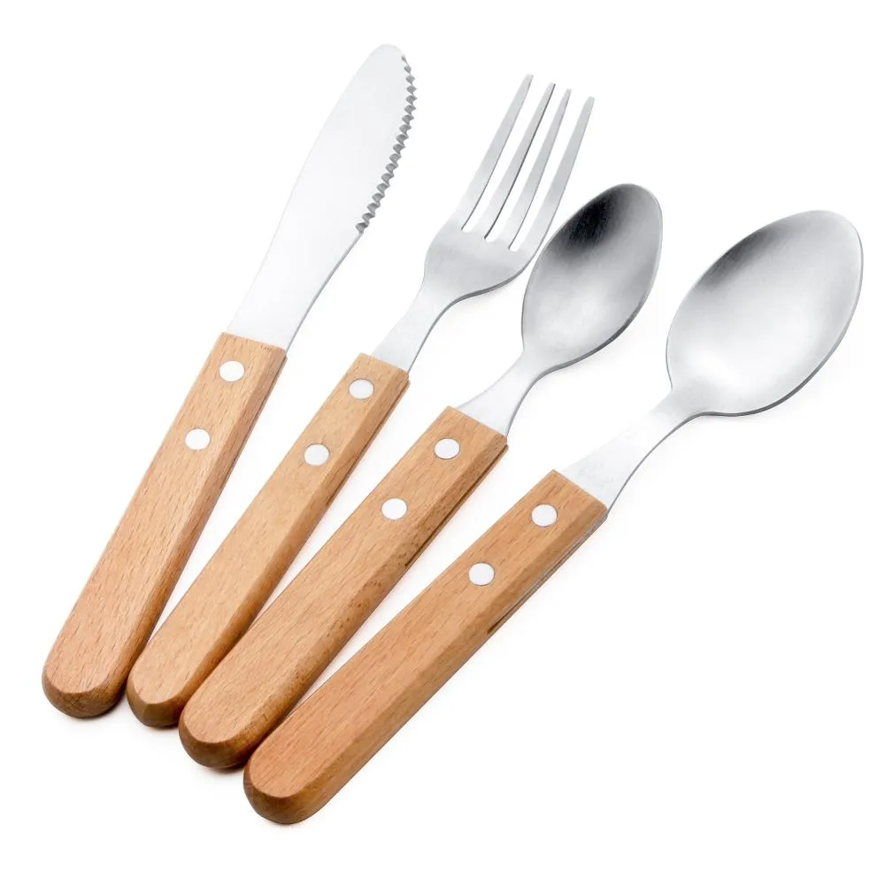 Stainless Steel Silver Flatware Sets Spoon Fork Knife Tea Spoon Dinnerware Set Kitchen Bar Utensil Kitchen Supplies Set of 
