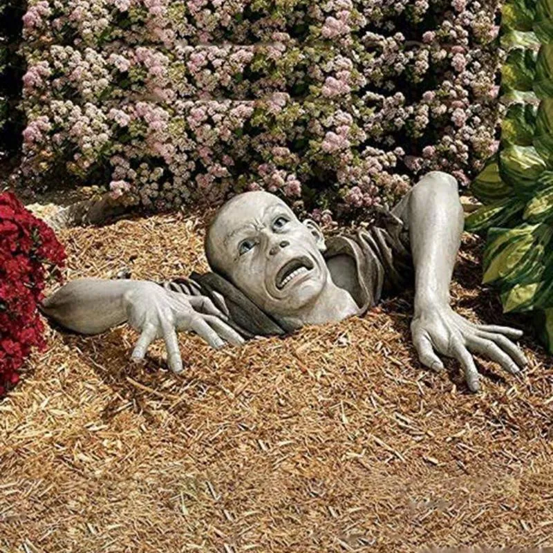 Decorações de jardim Escultura Decoração Zombie Of Montclaire Moors Estátua Terror Lifelike Ornamento Para Decorar De Jardin
