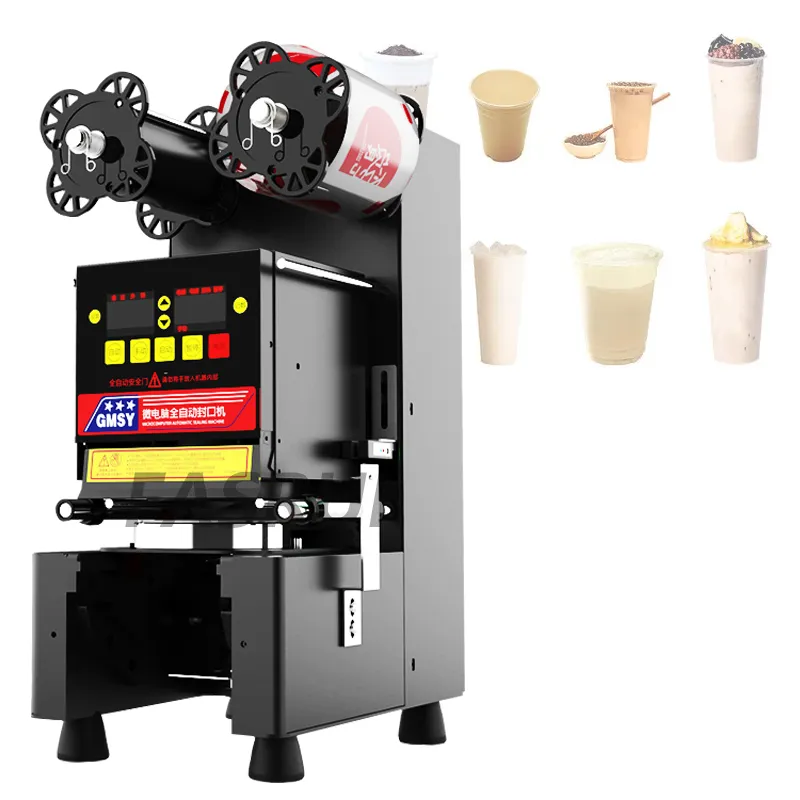 Vacuüm Sealer Automatische Melkthee Papier Plastic Cup Sealing Machine 300W Intelligent