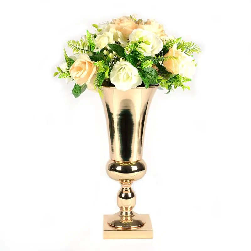 Party Decoration 65 cm Tall Gold Flower Stand Wedding Vase Table Centerpiece