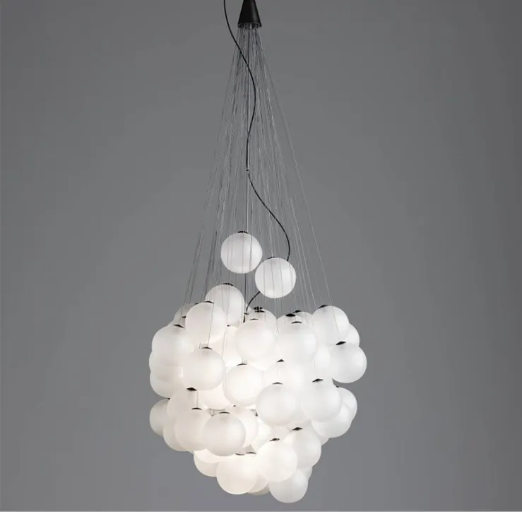 Lampadari moderni Bubble Ball lampada Art Decor Lampadario in vetro Lampadario Sala da pranzo / Soggiorno Lampada a sospensione a LED