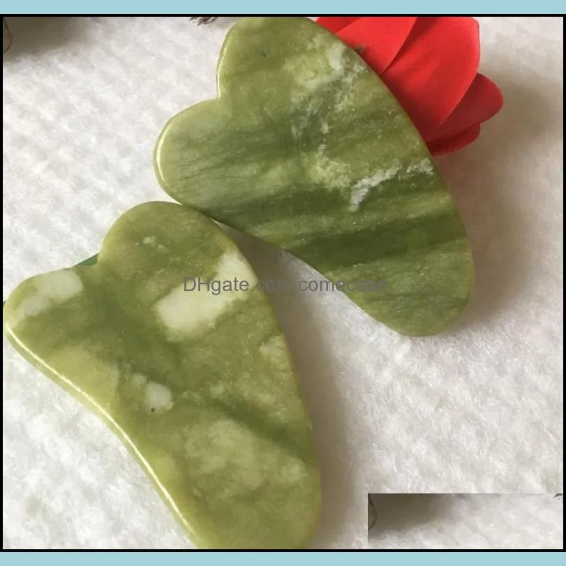 Stones Rocks Mas Health & Beautyjd010 Natural Xiuyan Stone Green Jade Guasha Gua Sha Board Masr For Scra Drop Delivery 2021 0Ktoz