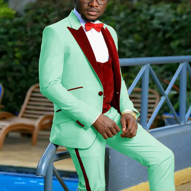Mint green jacket for wedding sale
