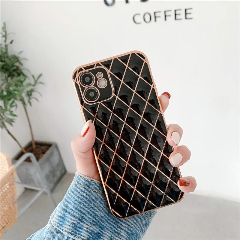 lens full protection Lambskin 6D plating soft TPU mobile phone case suitable for iPhone 12 11 Pro Max XR XS X 7 8 Plus l1