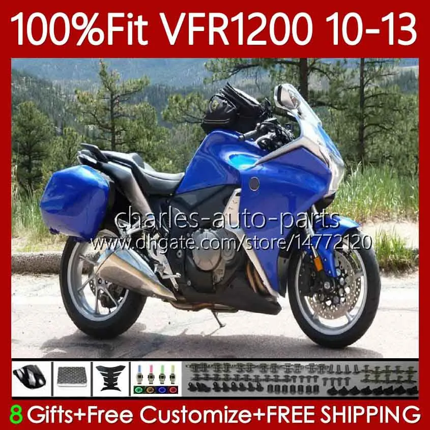 Injection Body For HONDA VFR1200F Crosstourer VFR 1200 RR CC F 10-13 76No.36 VFR1200X VFR-1200 VFR1200 10 11 12 13 Light Blue VFR1200RR 2010 2011 2012 2013 OEM Fairing