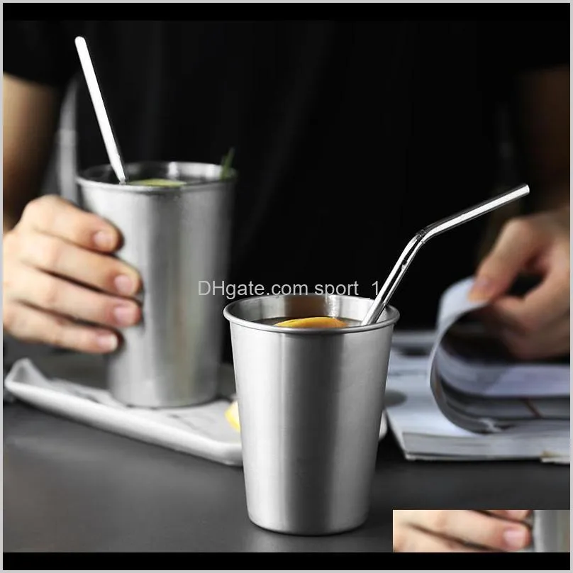304 stainless steel silver drinking straws 8.5