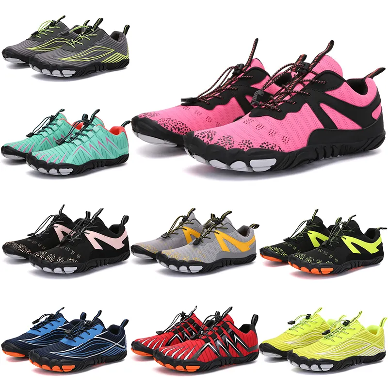 2021 Four Seasons Five Fingers Sports shoes Mountaineering Net Extreme Simple Running, Cycling, Hiking, green pink black Rock Climbing 35-45 fifty