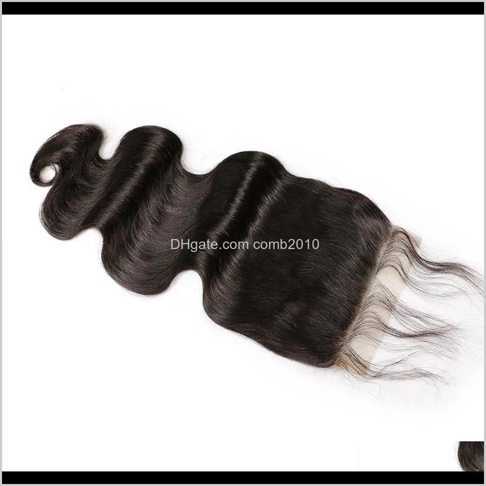 5x5 hd lace closures body wave straight closures part natural color can be dyed lace closure