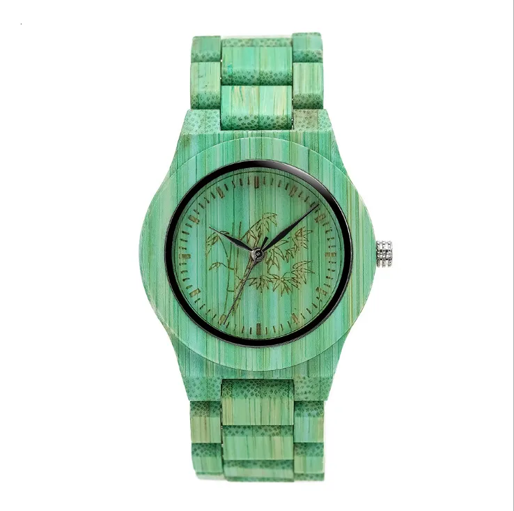 シフェンメイブランドメンズウォッチカラフルな竹のファッション雰囲気メタルクラウンウォッチ環境保護シンプルなクォーツ腕時計