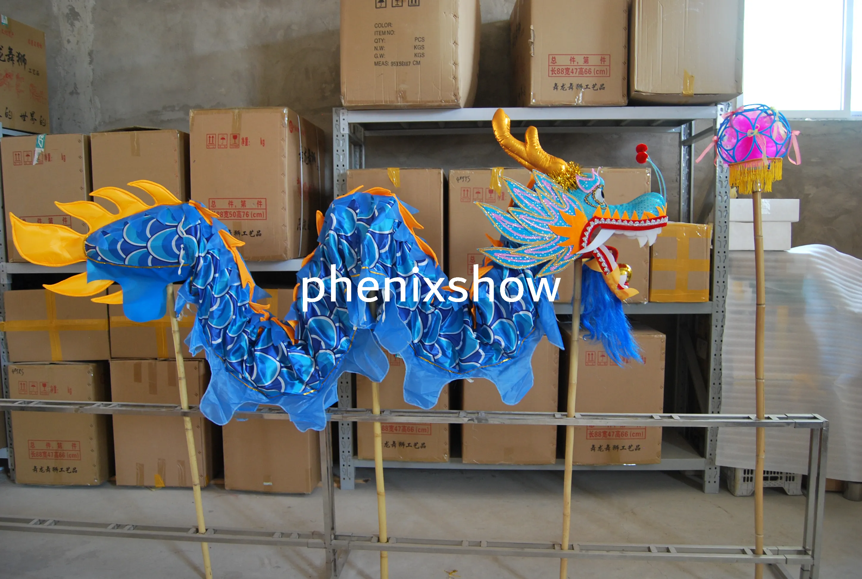 4m taille 5 Pour 4 étudiants Stage Wear tissu de soie Spring Day DRAGON DANCE ORIGINAL Chinese Folk Festival Apparel Prop Celebration Costume