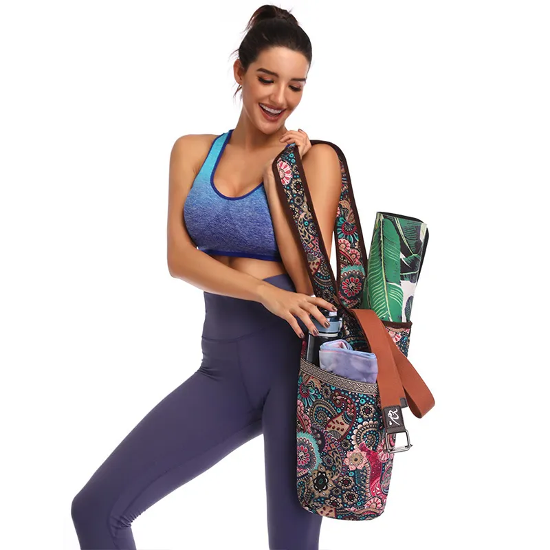 Bolsa de lona para Yoga a la moda, mochila de gran tamaño, bolsa de  transporte, suministros
