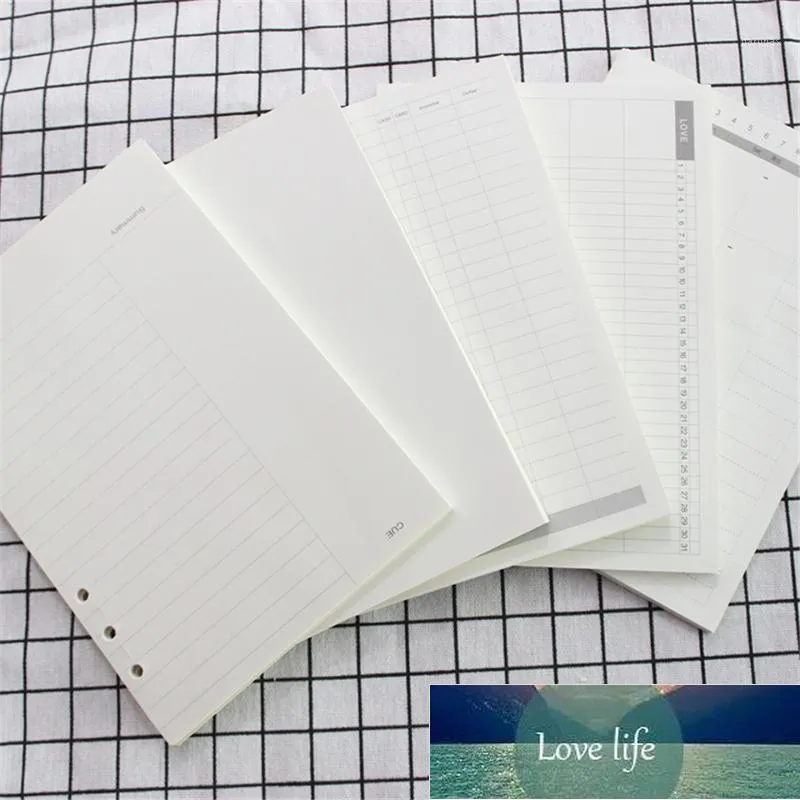 Notepads B5 9 Holes Spiral Loose Leaf Big Journal Planner Inner Paper Dotted Notebook Filler Pages C15 D301 Factory price expert design Quality Latest Style Original