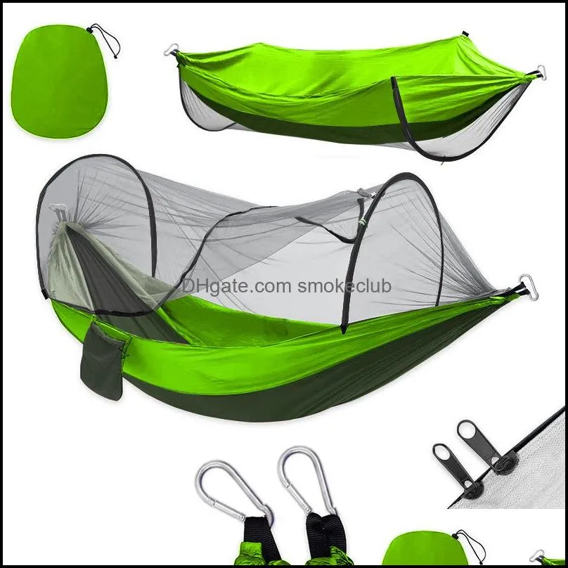 NEWNylon Parachute Hammock With mosquito nets Camping Survival garden swing Leisure travel Portable outdoor furniture EWB7109