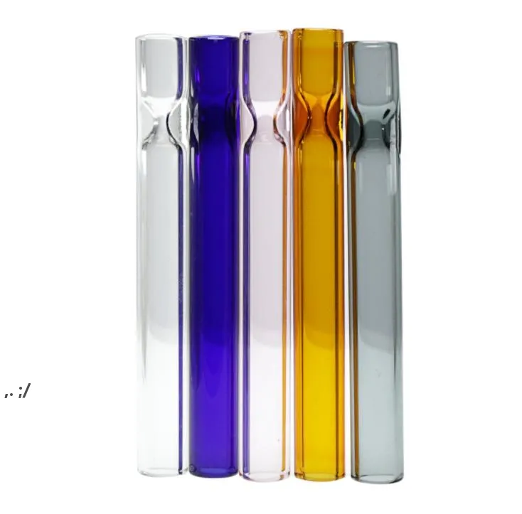 4 inch hand pipe thick pyrex glass one hitter pipe-glass steam roller filter pipes cigarette hand-pipes oil buners-pipe RRA9573