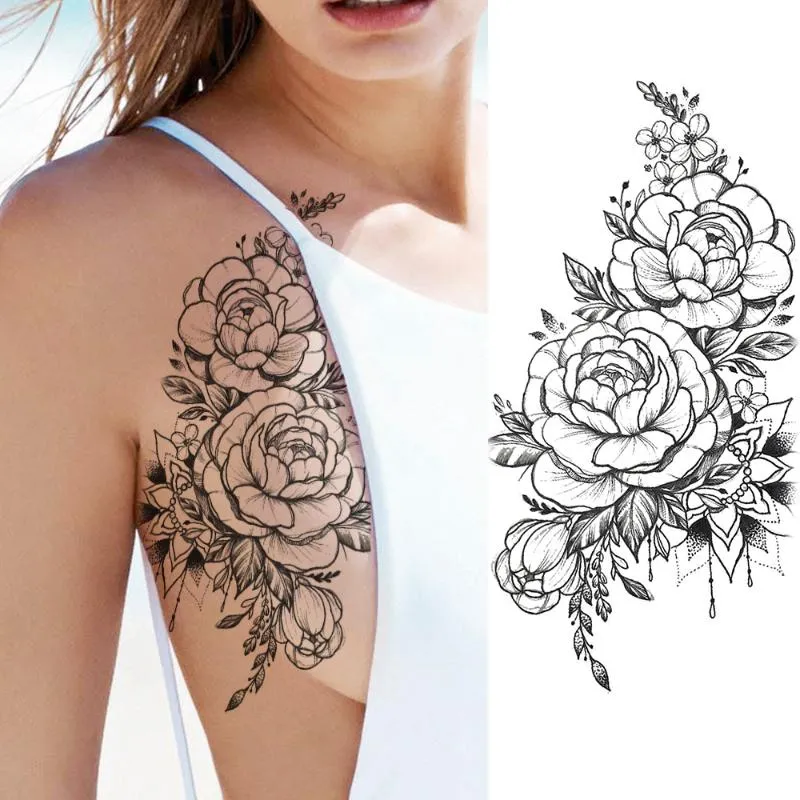 a beautiful tattoo design with a creative skull, in | Stable Diffusion