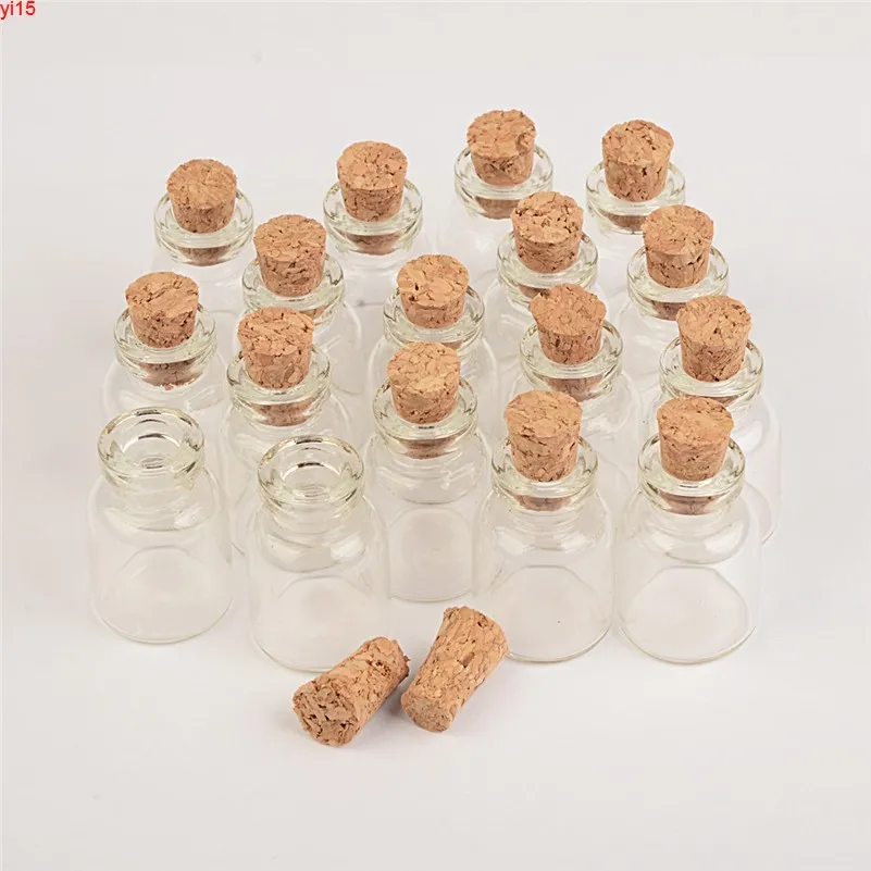 Mini garrafas de vidro claras com cortiça pequenos frascos frascos recipientes artesanato bonito desejando garrafa 100 pcs bom qty