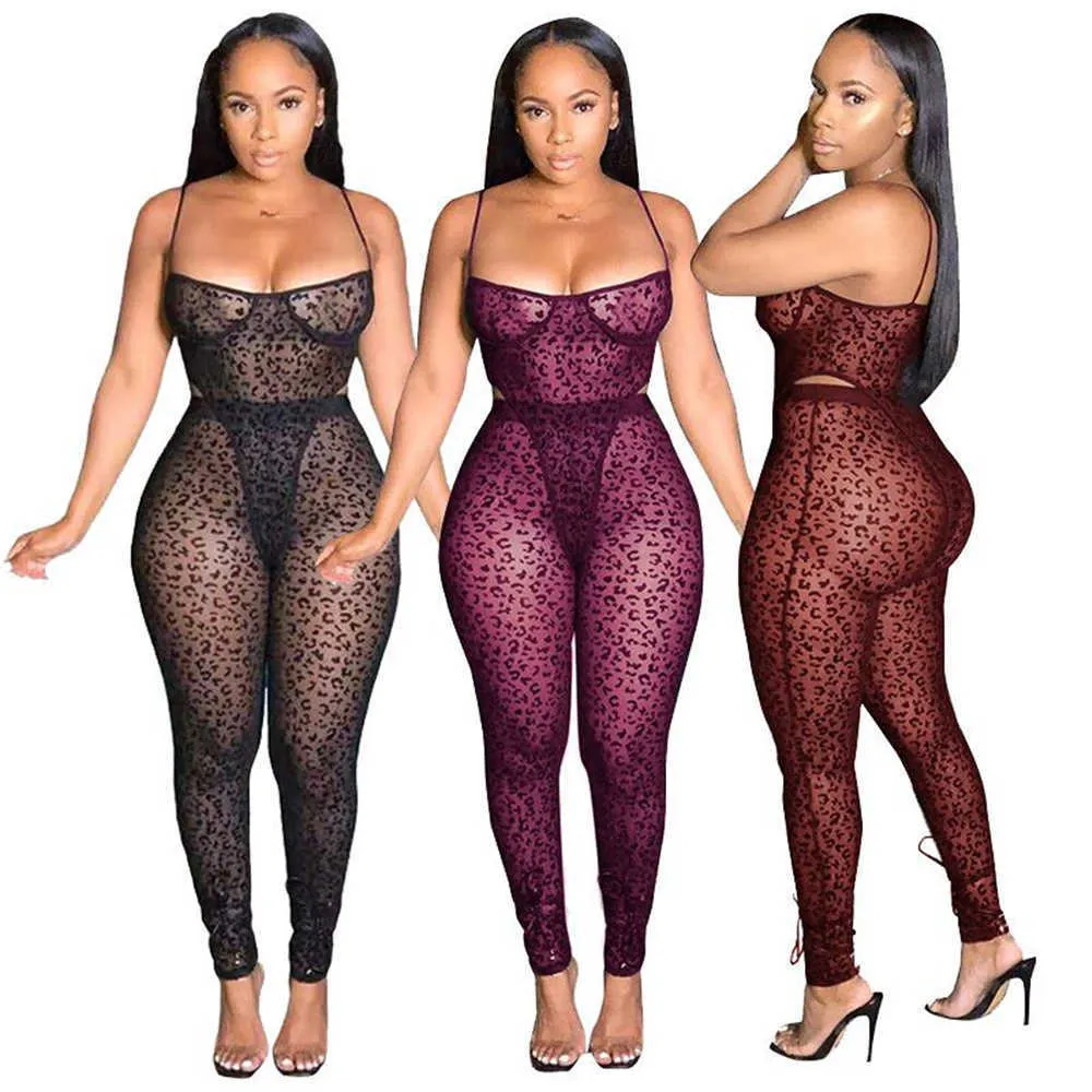 Pink Money Print Sheer Mesh Two Piece Set for Women - Sexy Bodysuit  Leggings Matching Sets for Party Club Outfits 2020