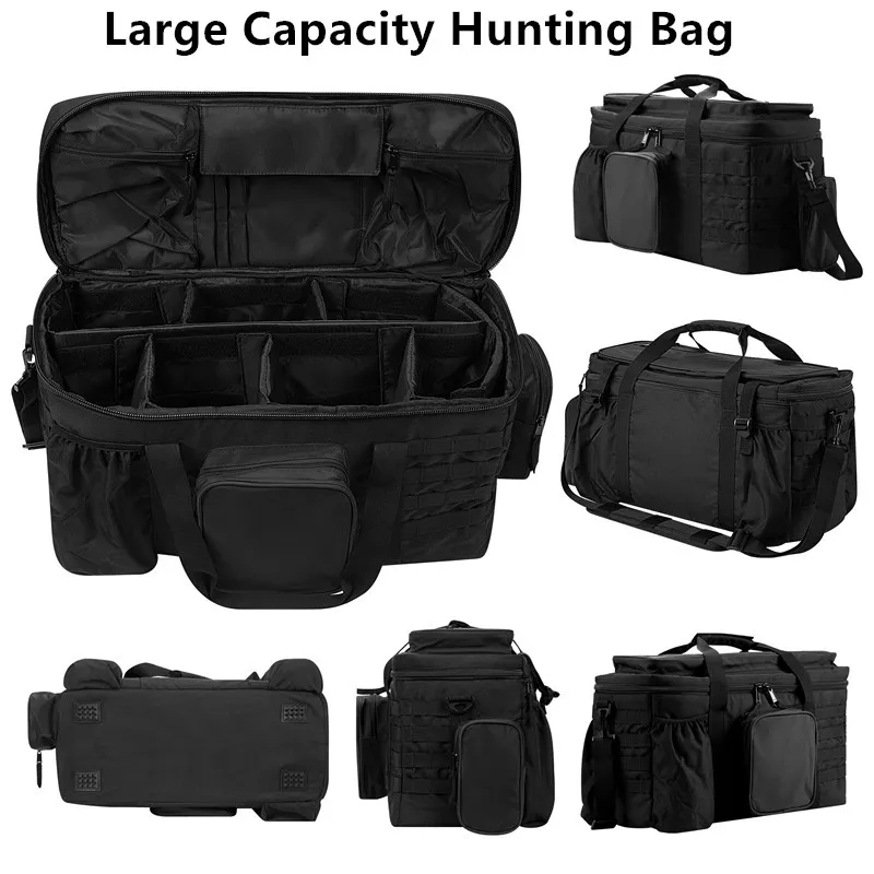 Hunting Range Bag SoarOwl Tactical Gun Target Bag Pistol Shooting Duffel Bag Large Capacity 600D Fabric Waterproof and Wearable