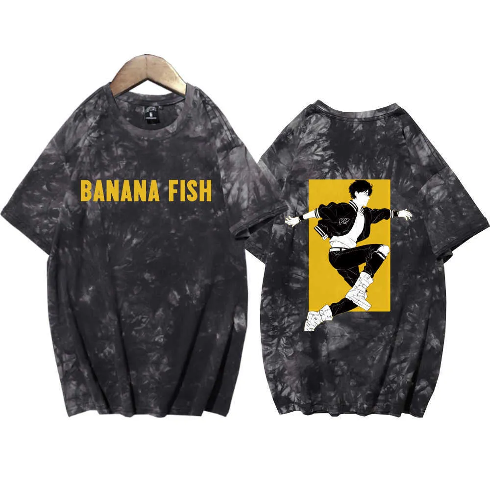 Anime Banana Fish T-shirt imprimé col rond été Y0809