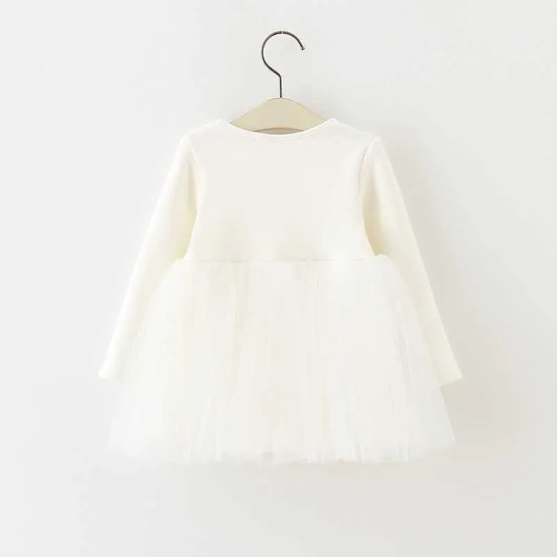 Baby girls dresses for party and wedding princess dress long Sleeve with Voile keep warm Tutu Dance Dress 9 Months-3Years (30)