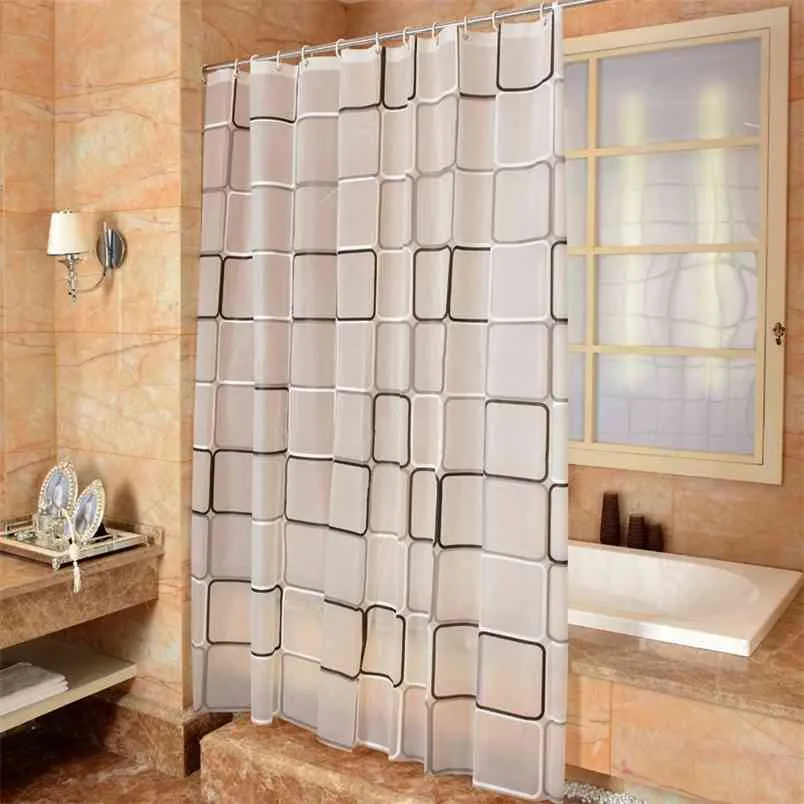 Bathroom Shower Curtain 3D Waterproof Mildew proof PEVA Bath s Environmental Toilet Door 210915