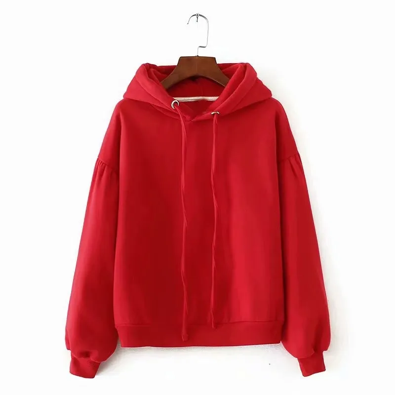 Winter Japanse Mode Vrouwen Fleece Oversized Hoodie Sweatshirts Rode Hooded Jasje Dames Pullovers voor Vrouwelijke 210607