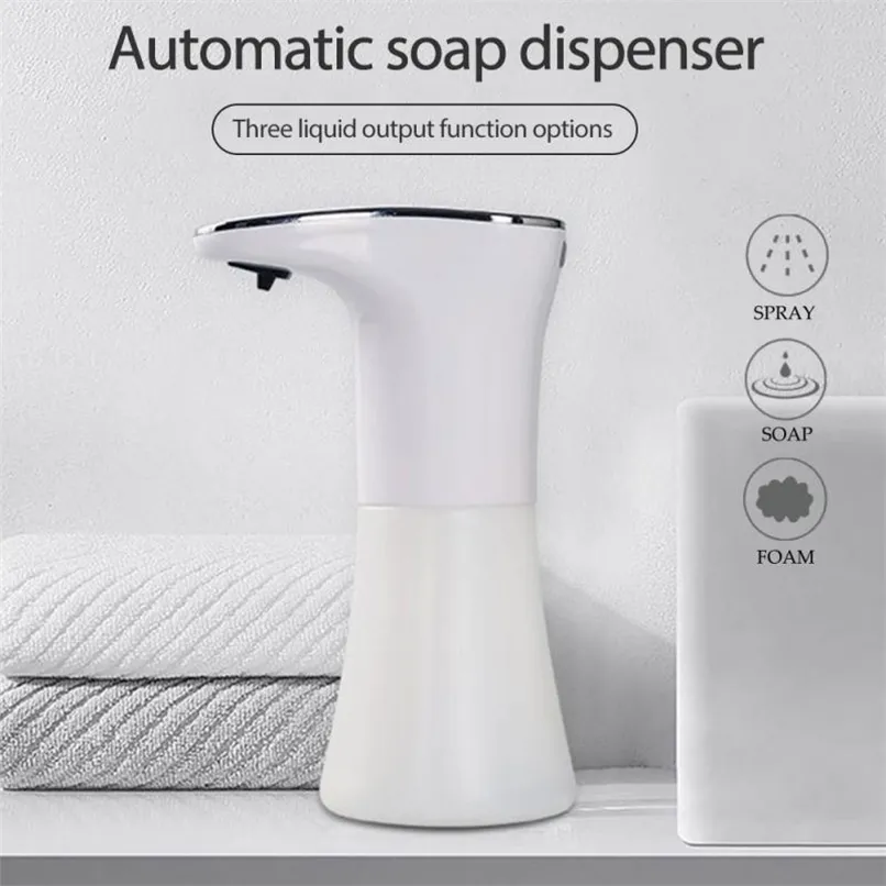 Draagbare Automatische Spray / Foam / Gel Type Sensor Vloeibare Zeep Dispenser Spuit Infrarood USB Oplaadbare Badkamer Keuken 211206