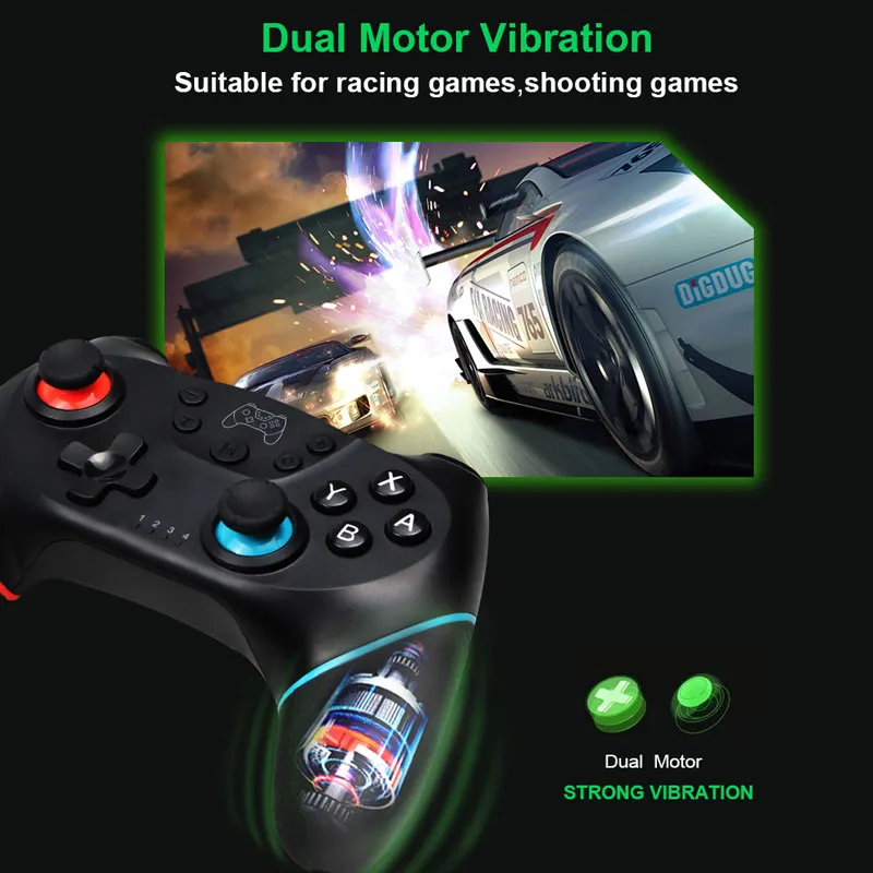 Supporto Wireless Bluetooth Joypad per Nintend Switch Pro Console Controller di gioco per PC Gamepad remoto per NS PC Controle Joystick