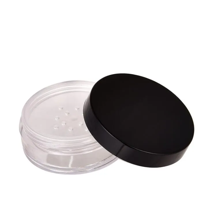 Bouteille vide Pot de poudre transparent avec couvercle à vis 5 ml Make Up Loose Pot Box Case