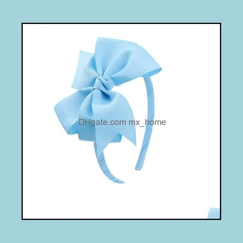 Hair Accessories 2021 Bow Hairband For Girls Handmade Solid Ribbon Headbands With Satin Princess Hoop