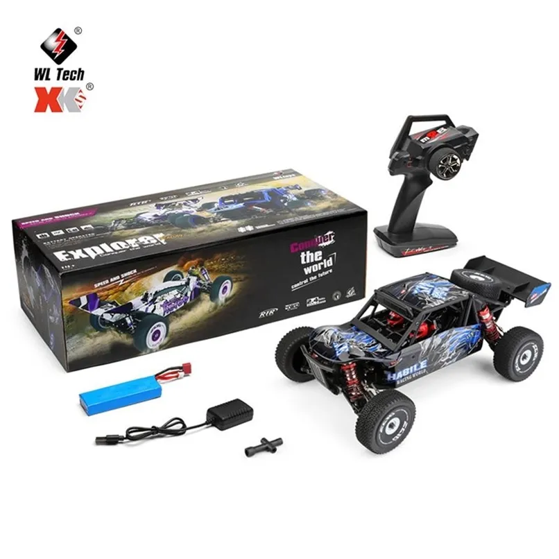Wltoys 124018 RTR 1/12 2,4 G 4WD 60 km/h Metall Chassis RC Auto Off-Road Truck 2200 mAh Racing ferngesteuerte Fahrzeugmodelle Kinder Spielzeug 211029