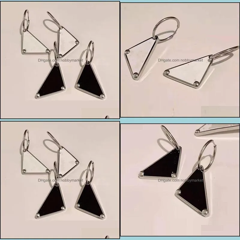 European and American fashion triangle letters Dangle & Chandelier trend net red street big brand dripping earrings female high quality fast