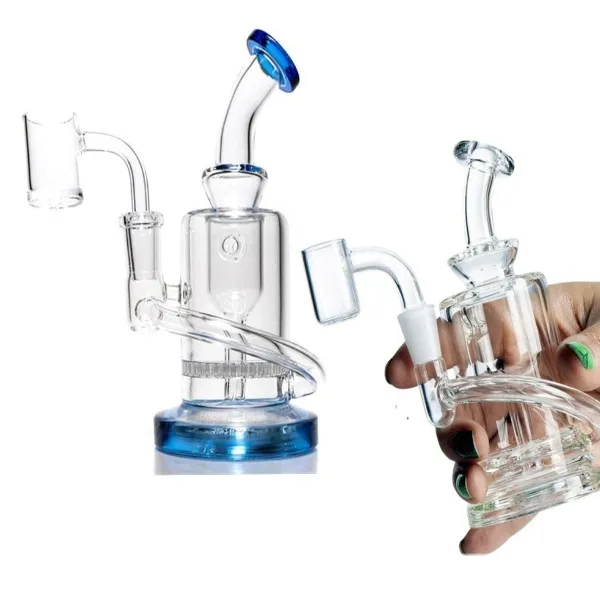 Nargile 16 cm Yükseklik Cam Su Bonglar Geri Dönüşümet Yağı Rigleri Dab Bong Duman Cam Boru Bipbler Dabber ile 10mm Banger