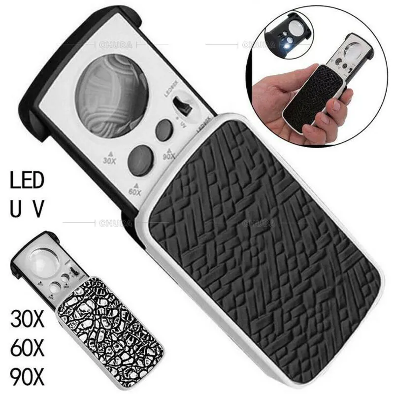 DHgate.com:7743ZX 30X 60X 90X Portable Microscope LED Magnifier Loupe ...