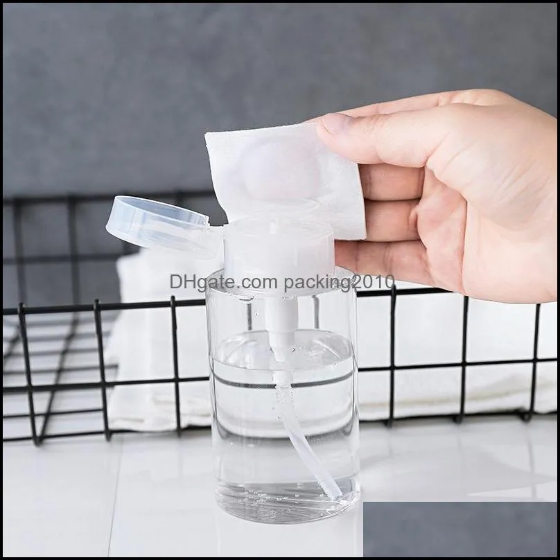 5 PCS 100Ml Top Empty Pump Dispenser Liquid UV Gel Polish Nail Art Polish Clean Acetone Bottle Cleanser Remover Bottle