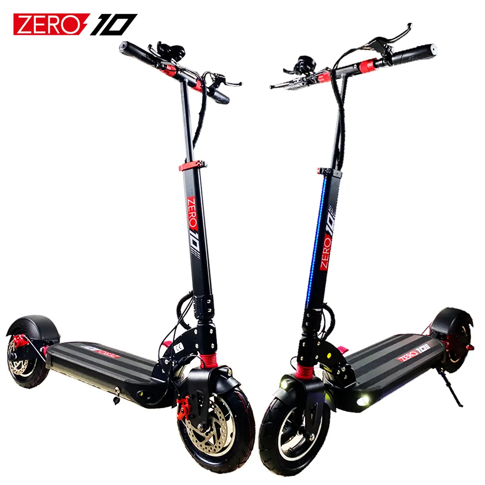 A legújabb Zero 10 elektromos roller összecsukható felnőtt elektromos robogó