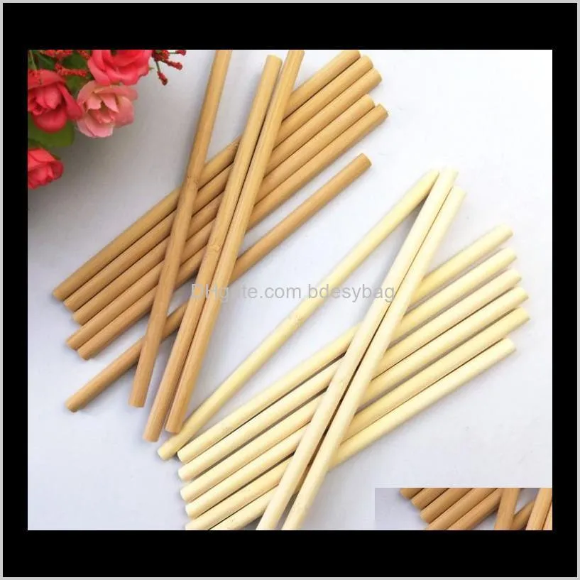 straw bamboo reusable 20cm organic drinking straws natural wood for party birthday wedding bar tool