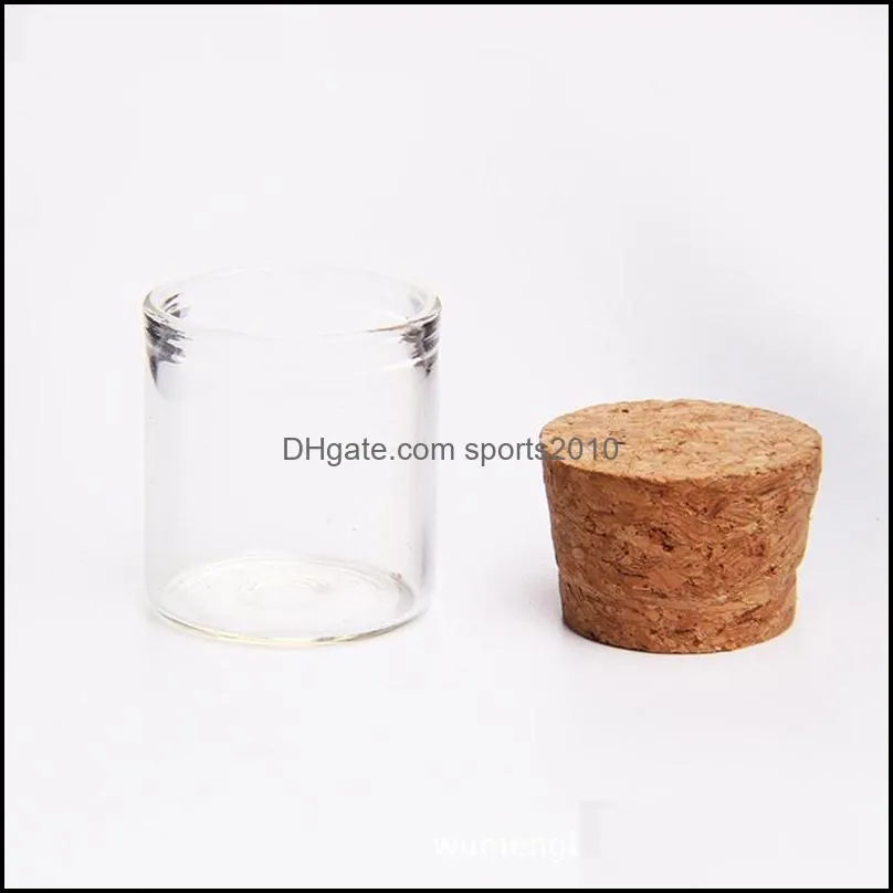 5ml Mini Glass Vials Jars Packaging Bottles Test Tube With Cork Stopper Empty Glass Transparent Clear Bottles 100pcs/lot