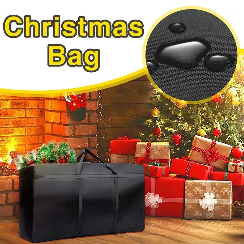 Borsa portaoggetti per albero di Natale 21x14x6,5 pollici Articoli Copertura antipolvere Proteggi borse impermeabili Organizza