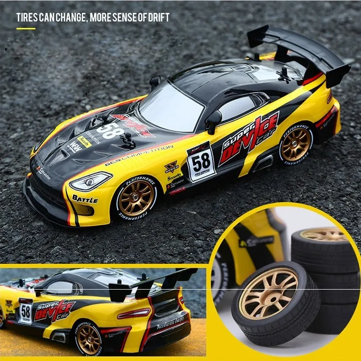 2.4G 4WD RC Car Com Alta Velocidade Corrida Drift, Brinquedos de Carros RC  Spray, 360°Rotating, Brinquedos de Carros de Natal Para Meninos Adultos