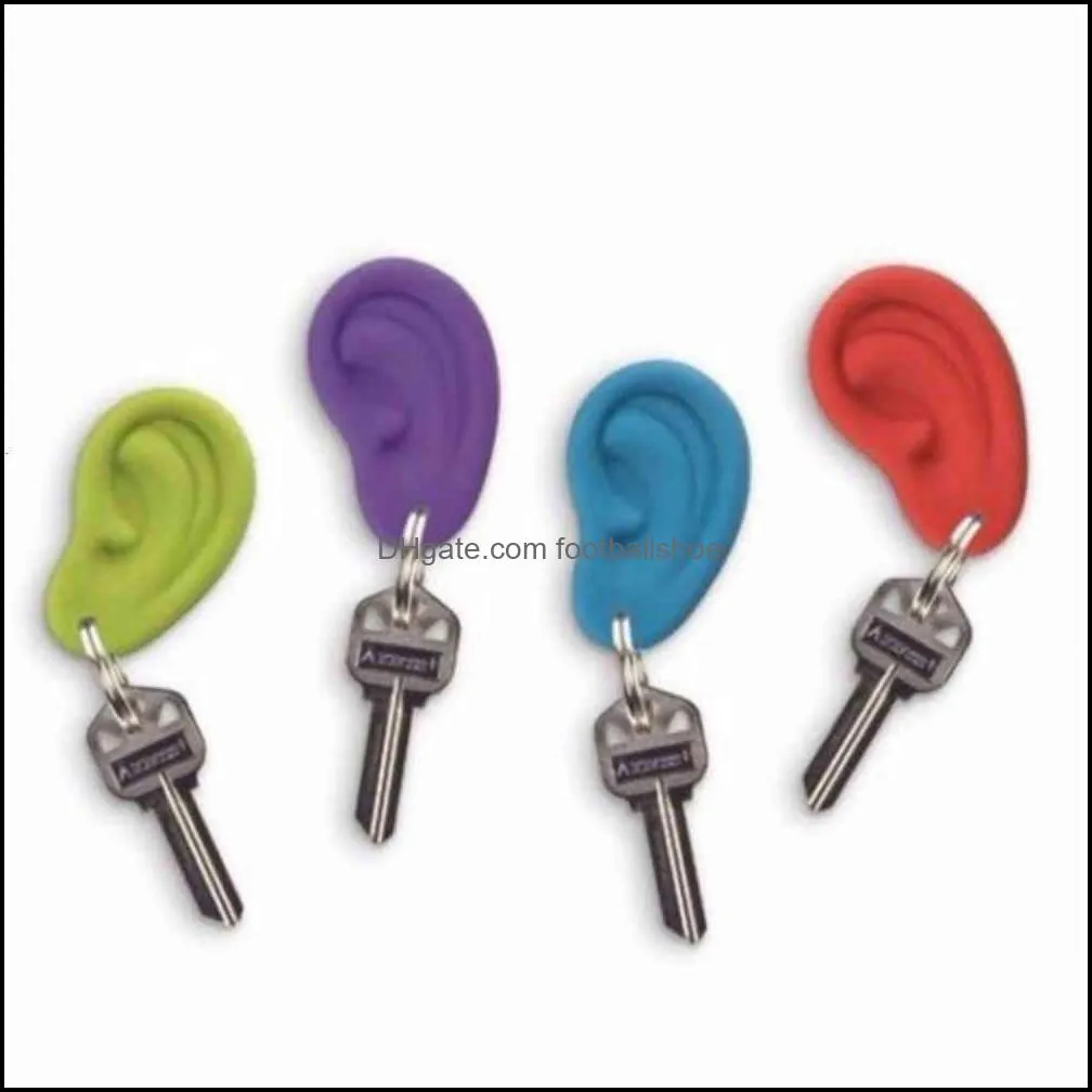 New  Ear Ring Key Chain Kid Novelty Gift Silicone Keychain Wholesale With Factory Price