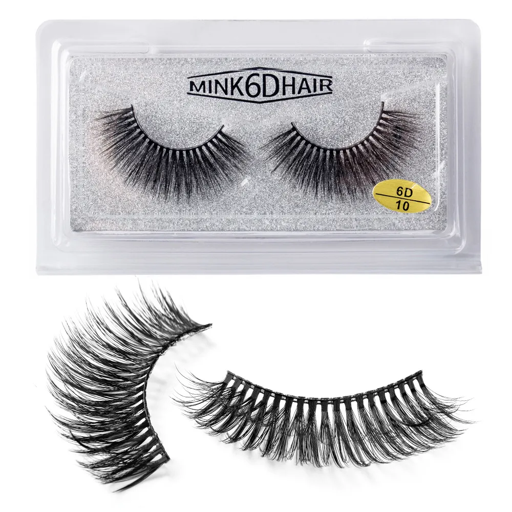 도매 100 % 수제 풀 스트립 Lashes Crisscross 속눈썹 6D 두께 가짜 밍크 헤어 가짜 속눈썹 메이크업 도구 공급 업체